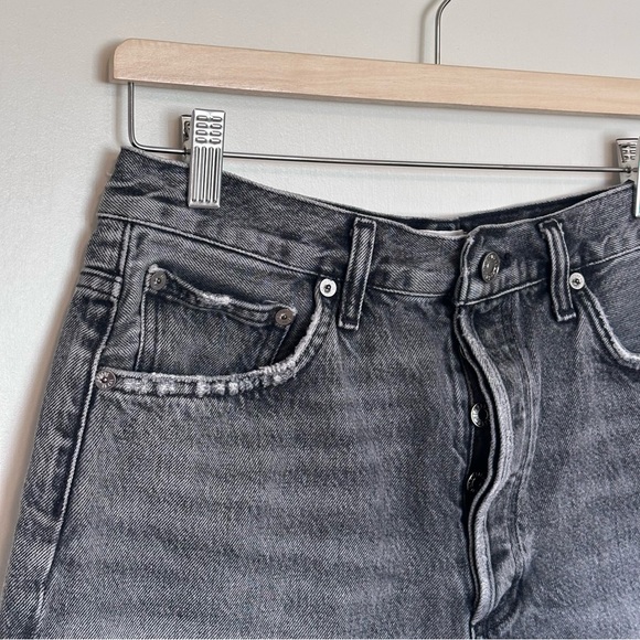 AGOLDE Dee Vintage Distressed Cut Off High Rise Shorts - Picture 4 of 6